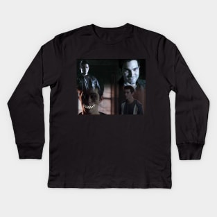 Dark Sterek Kids Long Sleeve T-Shirt